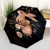 1pc Rabbit Flowers Custom Umbrella Automatic Open/Close, 8-Rib Durable Frame Customizable Name/Text, Portable & Stylish for , 1048L