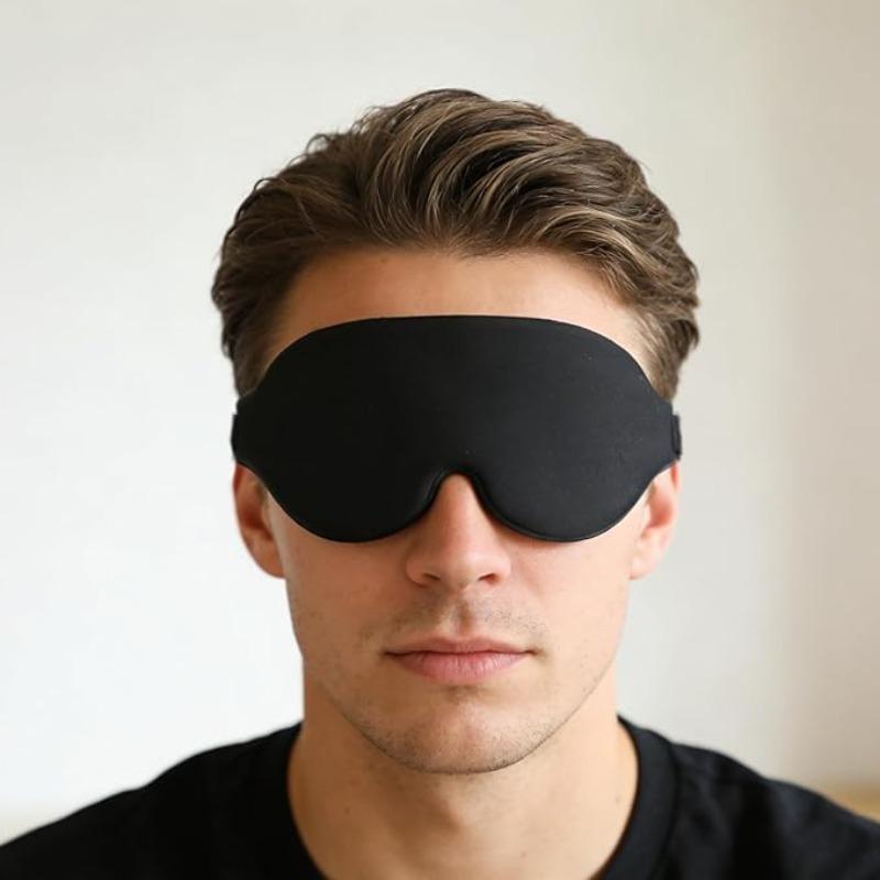 Unisex 3D Contoured Sleep Eye Mask, Comfortable and 100% Light-blocking, Fits the Eye Area Perfectly.