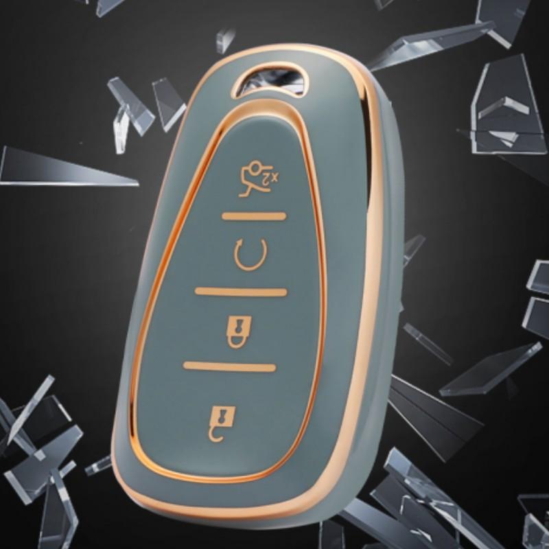 4 5-knappars TPU bilnyckelfodral för Chevrolet Chevy Malibu Camaro Cruze Traverse Spark Equinox Sonic Volt Protect Shell