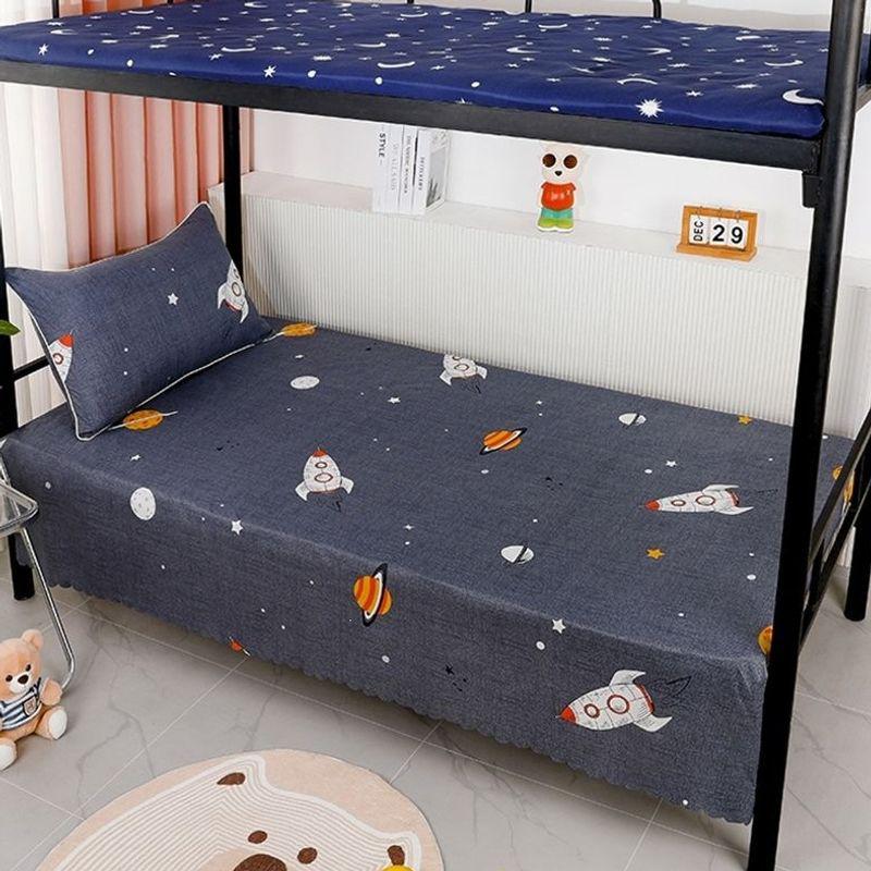 1.2m Dustproof Summer Dorm Bed Sheet & Pillowcase for Boys and Girls