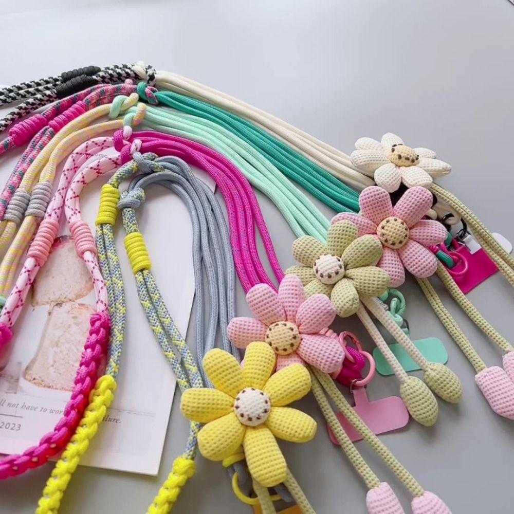 Detachable Crossbody Phone Strap Flower Phone Neck Straps Mobile Phone Lanyard  Outdoor Travel
