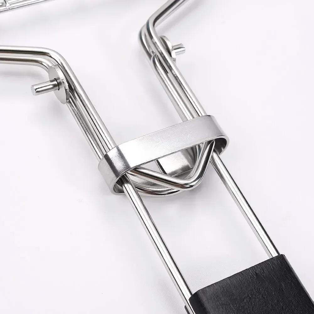 Stainless Steel Grilling Basket Foldable BBQ Mesh Non-Stick Grill Mesh Mat for Meat Vegetable Fish Steak Picnic Party BBQ Tool