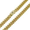 Hip Hop Heißes Design Edelstahl 14K Gold Plated Zirkon Monaco Kette 6/8/10/12/14/16mm Miami Cuban Link Kette für Damen Herren