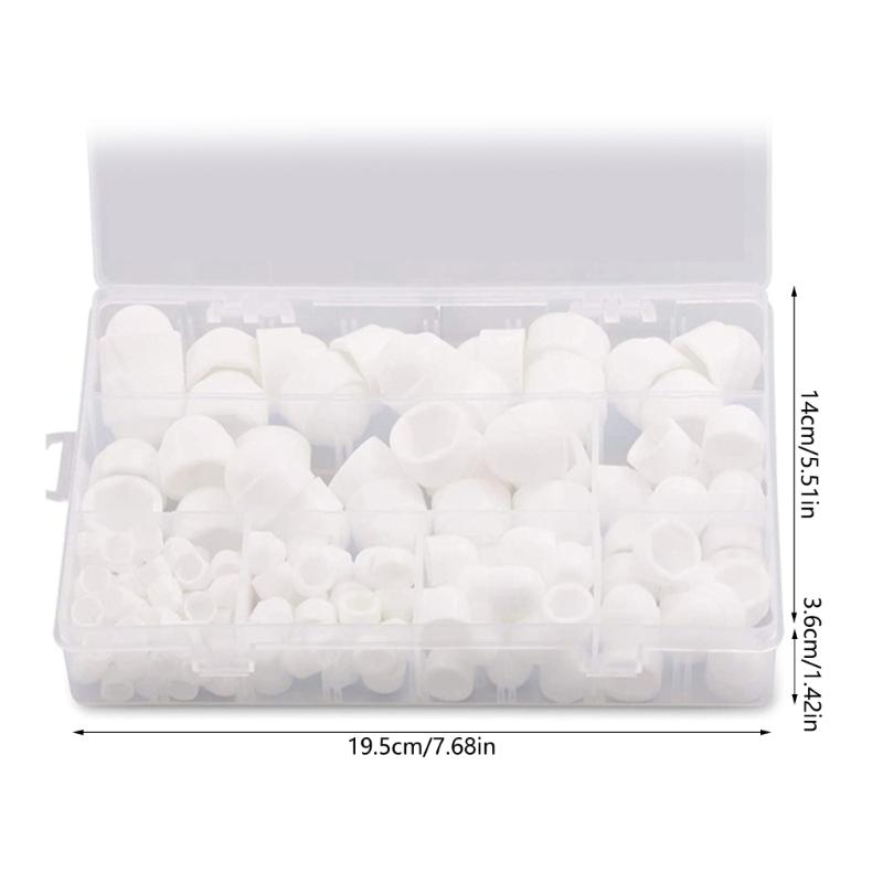 Threaded Inserts with Caps Set Plastic Locking Assortment Easy to Use Self Locking Nut with Caps Set Essential Nut Set