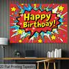 2D plane explosion birthday scene background fabric suitable for party decoration home decoration polyester fiber
