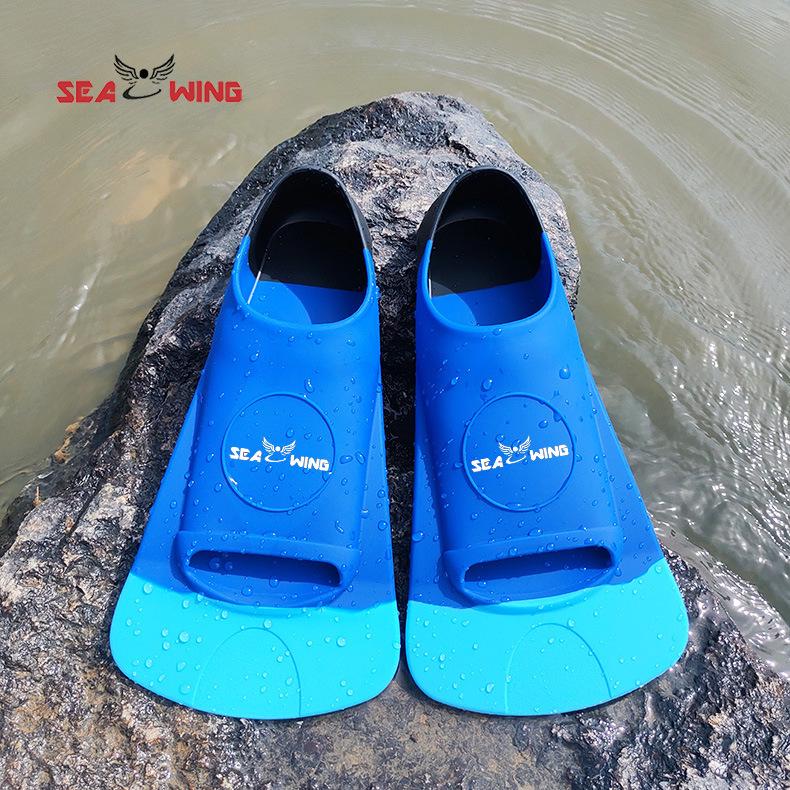 Unisex Silicone Short Swim Fins for Freestyle and Breaststroke - Professional Diving Training for Adults and Kids