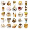 50 Exquisite Small Coffee Stickers: Fresh Beverage DIY for Handbooks & Cups