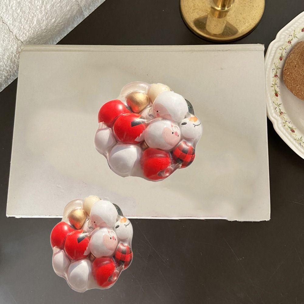 TPR Cartoon Fidget Toy Kneading Noisy Ball Pinch Toy Christmas Squeeze Toys  Xmas Party Favors