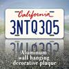 1pc 2D Metal License Plate Wall Decor Modern Car Exterior Art Tin Sign
