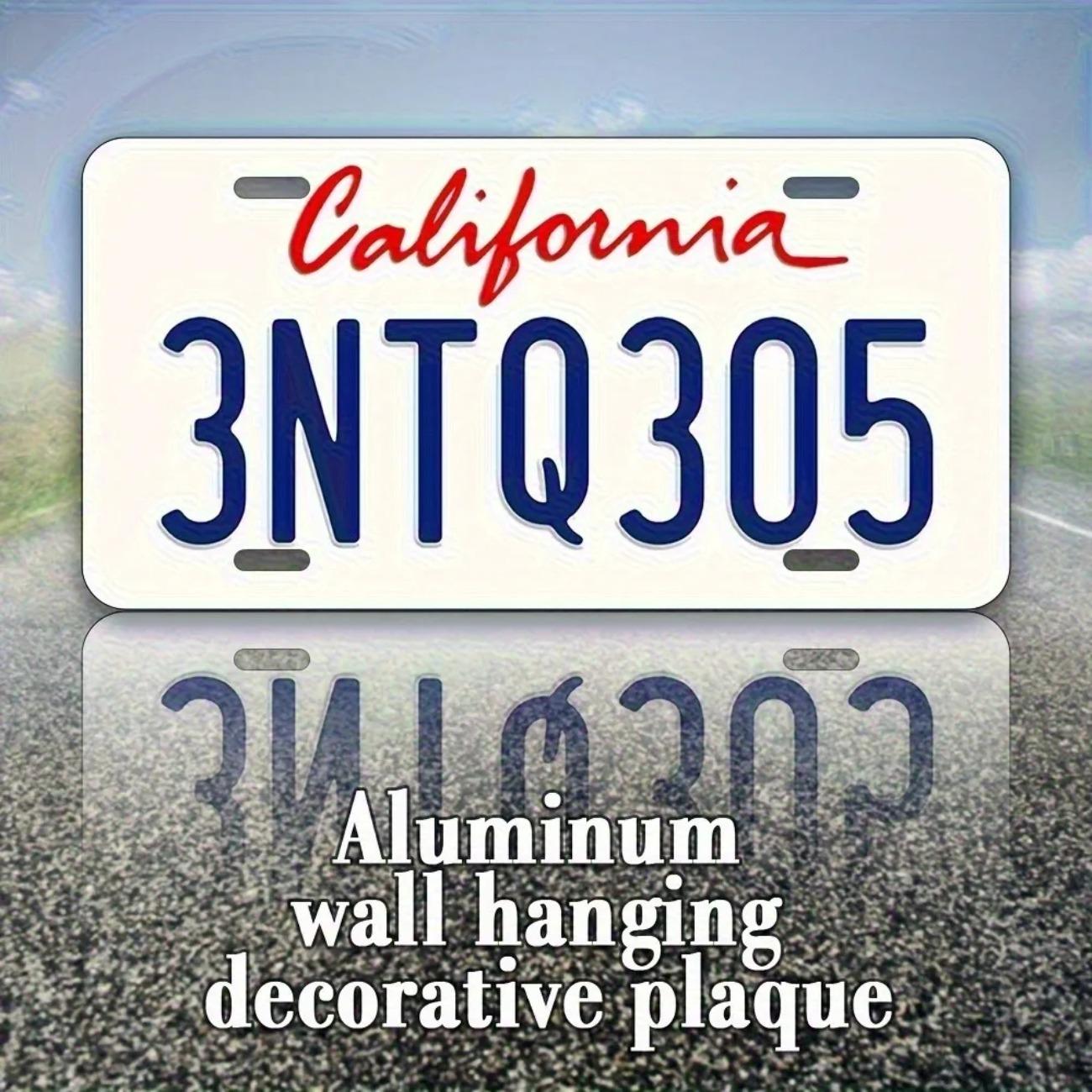 

1pc 2D Metal License Plate Wall Decor Modern Car Exterior Art Tin Sign белый