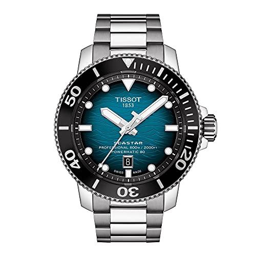 

[Tissot] Men s TISSOT Sea Star 2000 Professional Green dial with bracelet T1206071104100 [Authori...