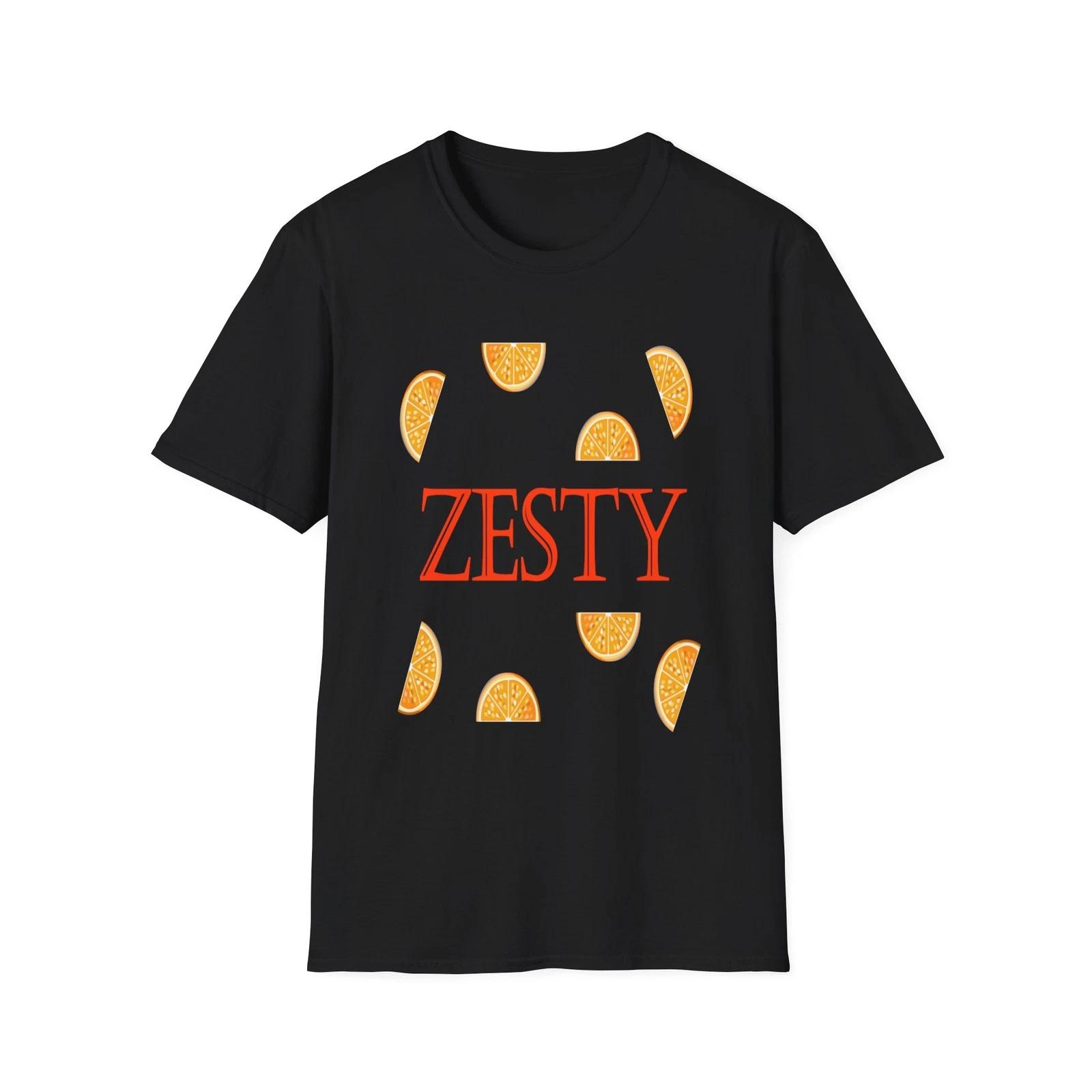 

Zesty Oranges Quote Fruit Black T-Shirt Summer Gift Tee 2XL