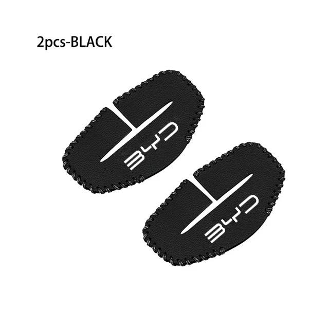 2pcs Car Seat Belt Buckle Cover Leather Protector Anti-collision Case For BYD Atto 3 Act 3 Tang F3 E6 Yuan plus Song plus ev f0