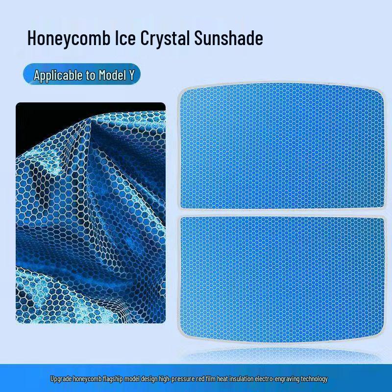 Tesla Model 3/Y Ice Crystal Sunroof Sunshade - Heat Insulation & Folding Protection