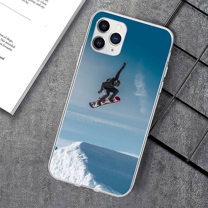 Sports Snowboarding Phone Case for iPhone 11 12 13 Mini Pro XS MAX 8 7 6 6S Plus X 5S SE 2020 XR Case