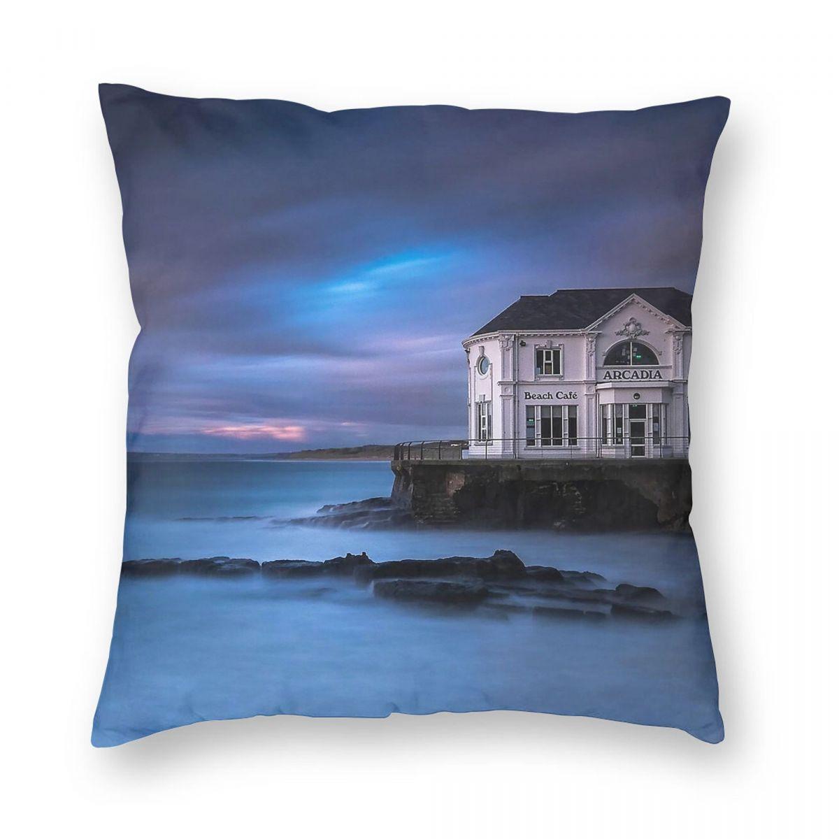 The Arcadia Portrush Antrim Square Pillowcase Polyester Linen Velvet Creative Zip Decor Pillow Case Car Cushion Case 30x30cm