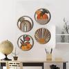 Ensemble de 4 Décorations Murales Bohèmes pour Salon Chambre à Coucher Accents de Maison