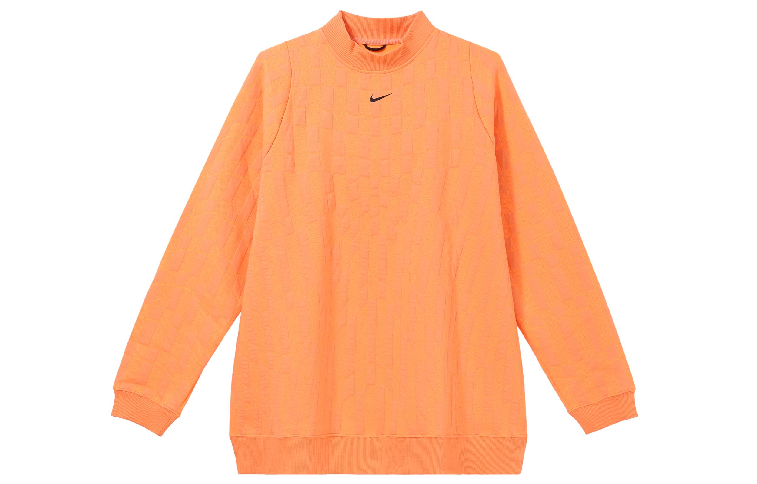 Nike Sweatshirts Women s Orange Crew Neck Moderate Regular CZ8943-858 XL