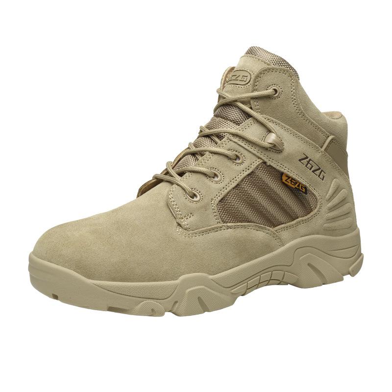 Zhengu Men's Mid-High Anti-Smash & Puncture Safety Shoes, Soft Sole, Wear-Resistant Steel Toe Work Boots