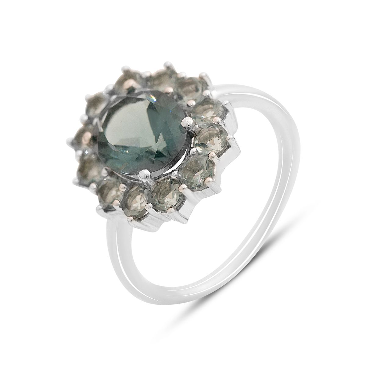 

Срібна каблучка з топазом Лондон Блю 3.749ct, вага виробу 3,72 гр (2024583) 18 синій