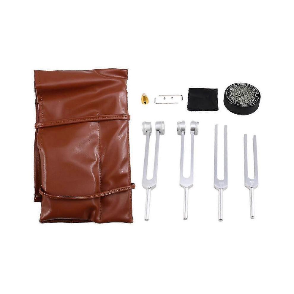 Tuning Forks for Healing Set 128Hz, 136.1Hz, 256Hz, 384Hz and Activator for Healing , Sound Therapy , Keep Body B