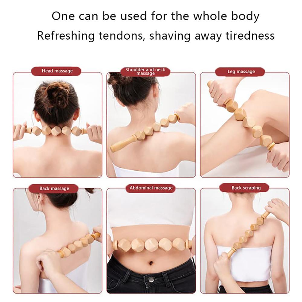 100% Nature Wooden Therapy Massage Pain Relief Anti Cellulite Body Slimmling Lift Gua Sha Relaxation Tools Oil Care Massager