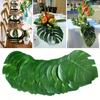 10pcs/20pcs Hawaii Artificial Palm Leaf Turtle Back Leaf Jungle Beach Theme Party Flower Arrangement Mat Accessories Cup Mat