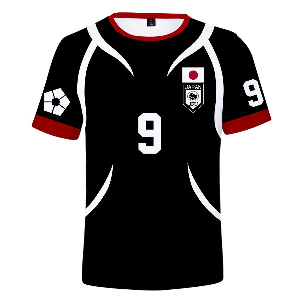 

Новые летние женские и мужские футболки с коротким рукавом BLUE LOCK, одежда для фитнеса, новые мужские футболки, футболки для косплея XS чёрный