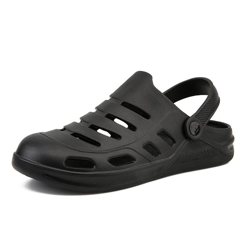 Men's Hole Shoes Summer Wear Non-slip Thick-soled Dual-purpose Bag Head Drag Beach Shoes Couple Wading Sandals