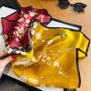 Fashion 100% Pure Silk Headscarf Square Satin Scarf For Women Shawl Foulard Hijab Neckerchief Hair Wrap Bandana Summer Echarpe