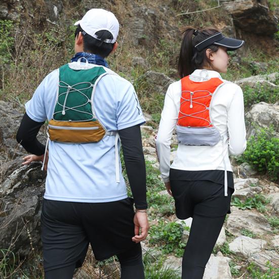 Hydration Backpack Waterproof Nylon Pouch Multi-Purpose Mountaineering Vest Bag Running Backpack for Hiking Outdoor Adventures