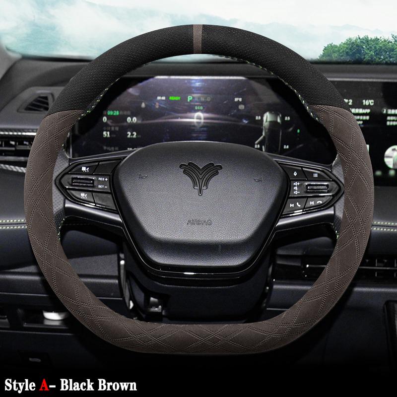Suede Car Steering Wheel Cover for NETA U 2019 2020 2026 2026 2026 2026 2026 Anti Slip Decoration Handle Wrap Steering-Wheel