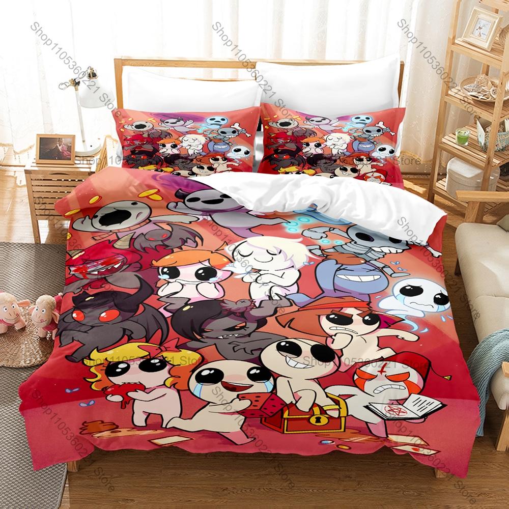 Personality The Binding of Isaac Theme Bedding Set New Duvet Cover Set Home Bedroom Decoration for Gamer Boys Adults