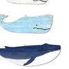 3 Pcs Wood Nautical Wall Decor Rustic Coastal Theme Whale Shark Wall Art Vintage Sea Animal Hanging Ornament for Living Room Bedroom