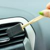 Car Vent Brush with Soft Sponge Wooden Handle 14cm Car AC Vent Dust Remover Tool for Air Conditioning Grilles Interior Cleaning
