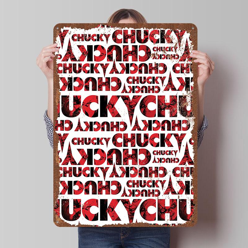Child's Play Print Tinplate Posters Custom Wall Art Vintage Metal Tin Signs Retro Tin Plaque for Bathroom Decor Home Decorations