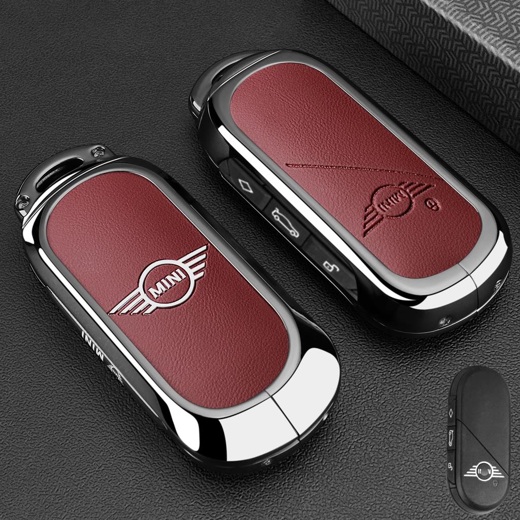 Klíčenka z kožené slitiny pro kryt klíče od auta Fob Pro BMW MINI Cooper Countryman U25 J01 J05 F65 F66 2024 2025 Ochranná Klíčenka