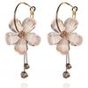 Chimes Earrings for Women and Girls Fashion Multicolor Stone Studded Hoops  Gold Plated Earring