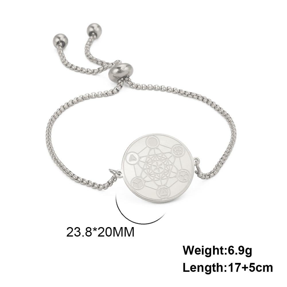 Double Sided Solomon Hexagram Pendant Titanium Steel Bracelet For Women Delicate And Elegant