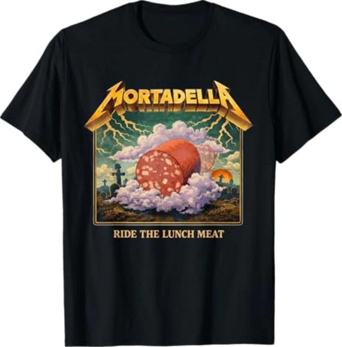 Mortadella Ride The Lunch Meat Italian Food Funny Tshirt S