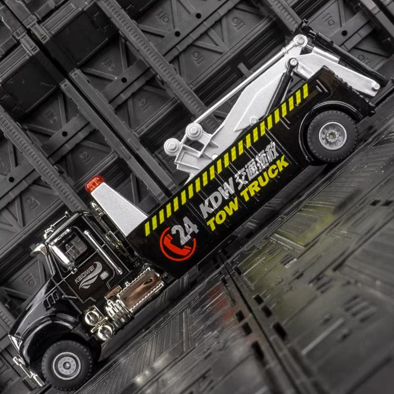 New Alloy Traffic Road Rescue Car Model Diecast Metal Engineering Trailer Truck Wrecker Crane Car Model Simulation Kids Toy Gift