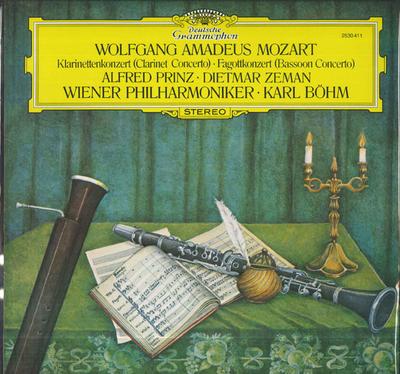 LP Record ALFRED PRINZ DIETMAR ZEMAN WIENER  Mozart Klarinettenkonzert  Clarin 2530411 Deutsche Grammo Germany Classical Used