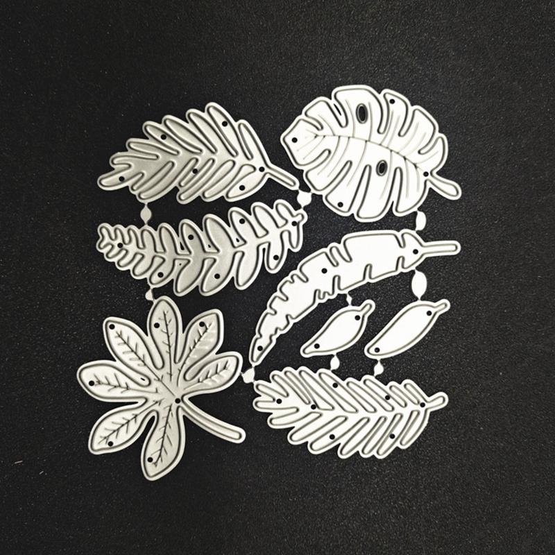 Tree Leaves Theme Metal Die Cuts Cutting Dies Cut Stencils for DIY Embossing Paper Leather Scrapbooking Card Making