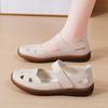 Women's Sandals Summer Mary Jane Beach Shoes White Flat Shoes Casual Soft Walking Sandals for Girl Plus Size