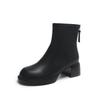 Women's High-heeled Ankle Boots, New Thick Heel Cotton Boots, Fashionable and Comfortable, Back Zipper Anti Slip Short Boots