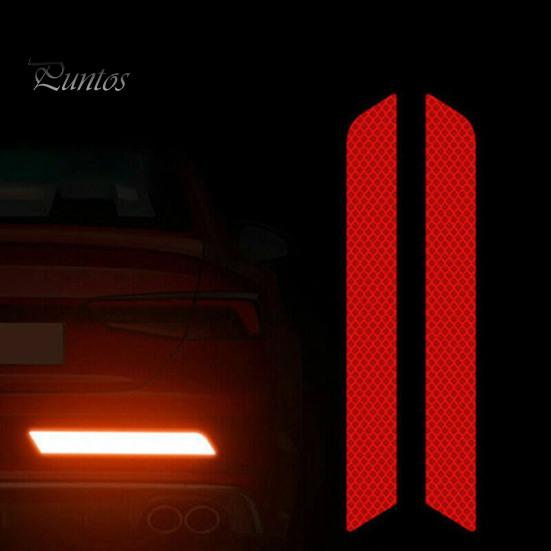 Car Sticker 1 Pair Reflective Strip Self-adhesive Strong Reflection Wear-resistant High Brightness Auto Accessories Scratch Resistant Warning