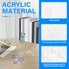 20Pcs Sublimation Blanks Paper Clips 3inch Compact Sublimation Acrylic Transparent Paper Clips for Heat Transfer DIY Design