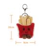 Apricot Lamb French Fries Cute Soft Keychain Plush Toy, Perfect for Boys and Girls, Fits Kids Backpacks and Purses, 9cm