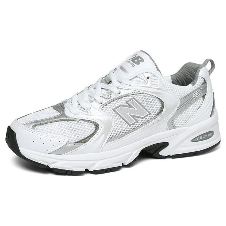 New Balance 530 Λευκά Μεταλλικά Ασημί Unisex Αθλητικά Παπούτσια MR530AD