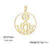 Dawapara Aum Om Ohm Pendant Sanskrit Symbol Yoga Spiritual Charms for Jewelry Making Stainless Steel Accessories